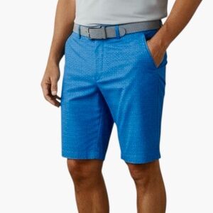 PGA TOUR Golf Shorts Men’s Sz 34x10  Blue Flat Front Pockets